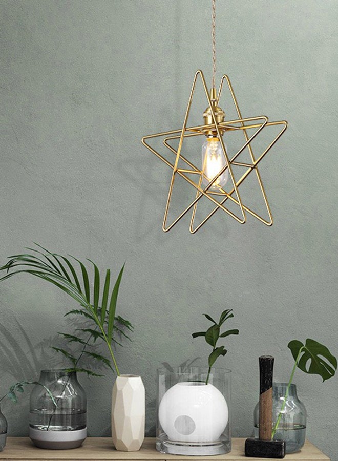 Sharpdo - Vintage Simple Star Chandelier With Chain Gold 28x28x10cm - Image 1