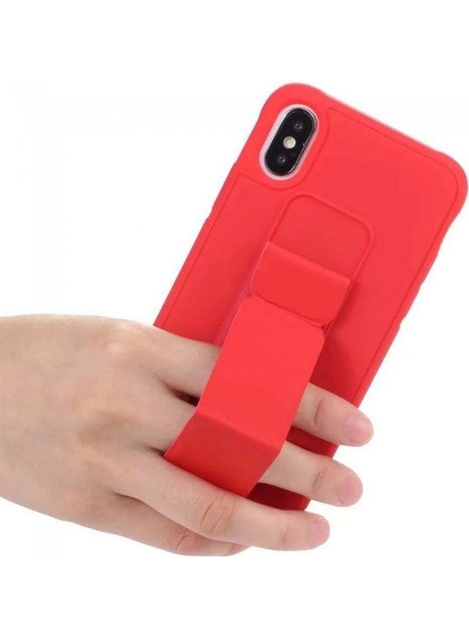 MARGOUN Protective Case Cover With Finger Grip Stand For Apple iPhone XS/X Red - Image 1