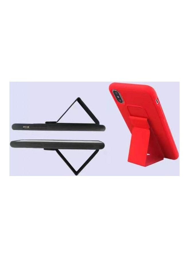 MARGOUN Protective Case Cover With Finger Grip Stand For Apple iPhone XS/X Red - Image 4