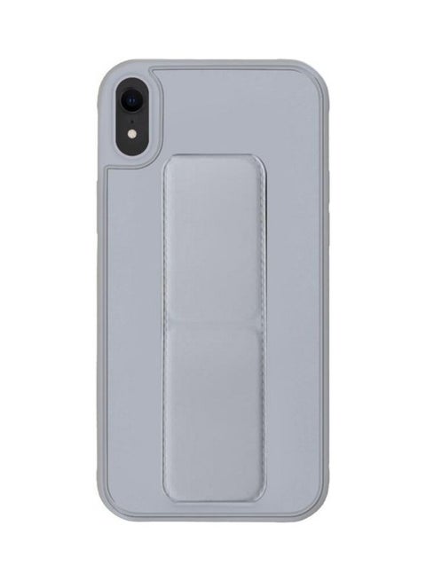 Protective Case Cover With Finger Grip Stand For Apple iPhone XR Grey