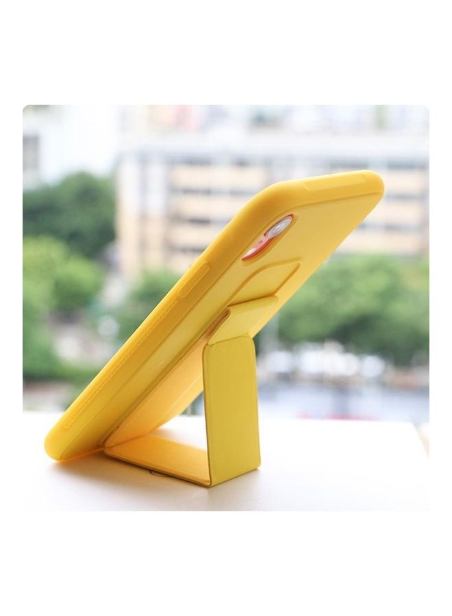 MARGOUN - Protective Case Cover With Finger Grip Stand For Apple iPhone XR Yellow - Image 1