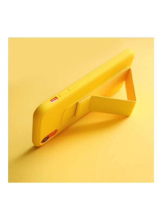 MARGOUN - Protective Case Cover With Finger Grip Stand For Apple iPhone XR Yellow - Image 1