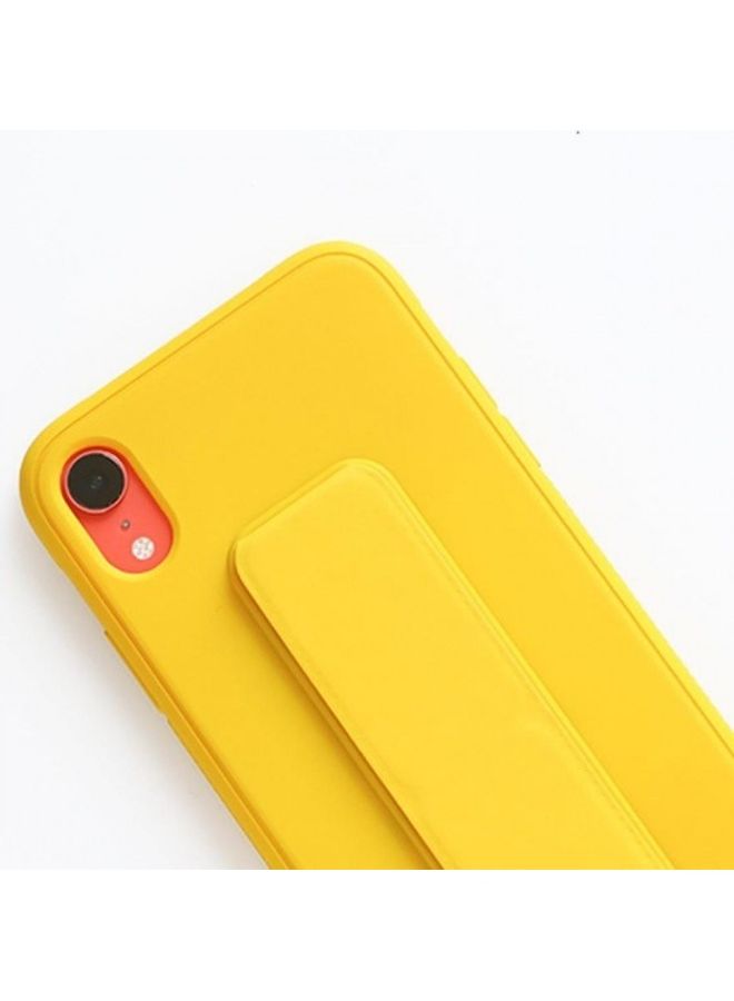 MARGOUN - Protective Case Cover With Finger Grip Stand For Apple iPhone XR Yellow - Image 1