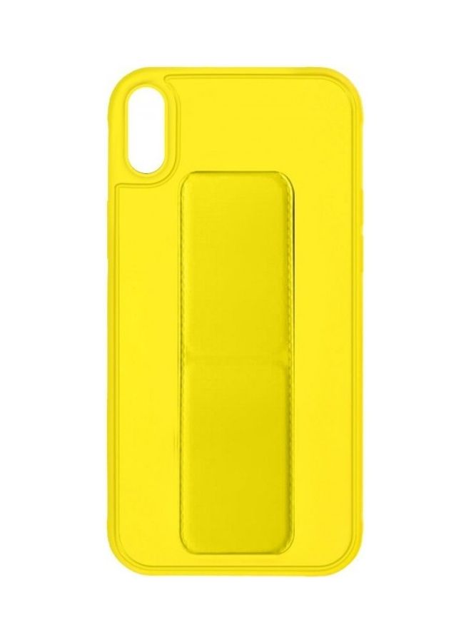 MARGOUN - Protective Case Cover With Finger Grip Stand For Apple iPhone XR Yellow - Image 1