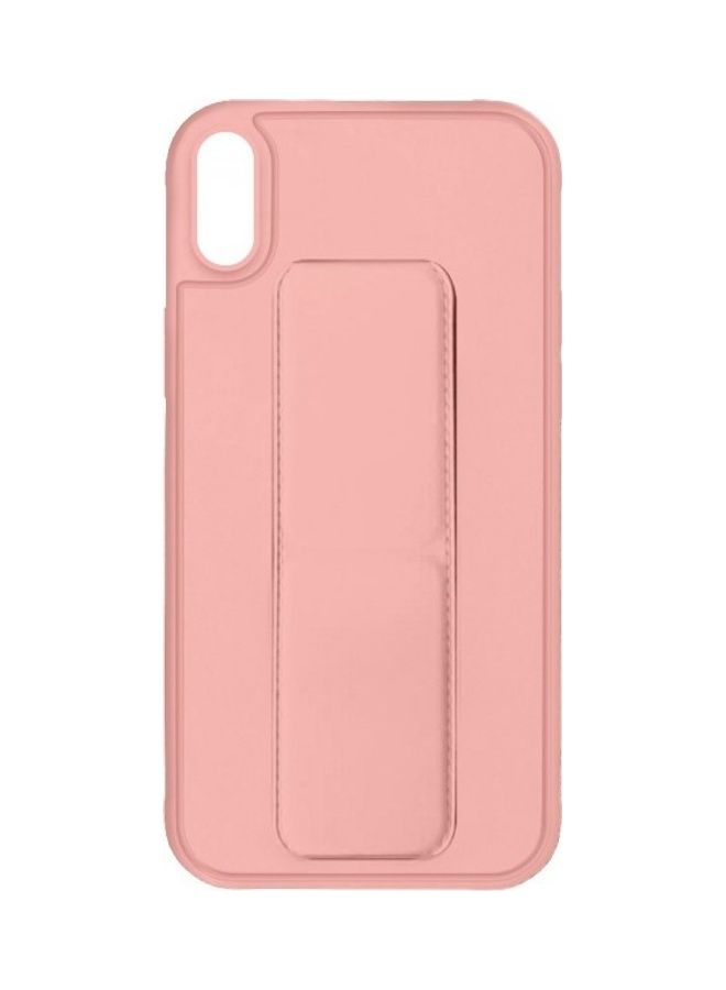 Protective Case Cover With Finger Grip Stand For Apple iPhone XS/X Pink