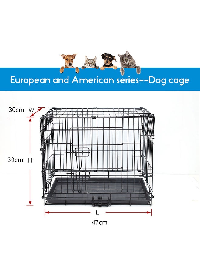 Pet Cage Black 47x30x39cm