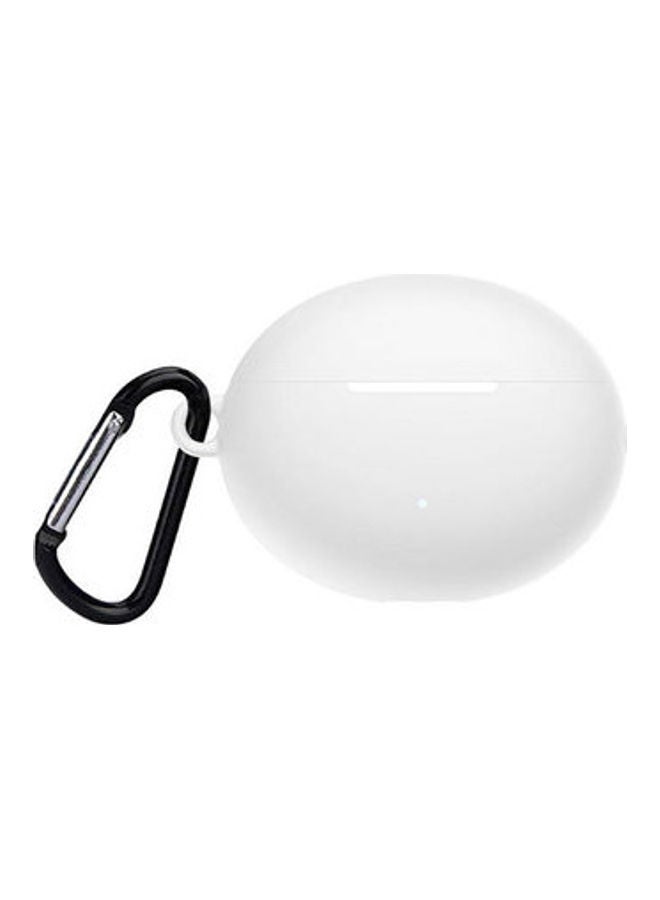 AMTCO Protective Silicone Case With Carabiner For Huawei FreeBuds 4i White  - Image 1