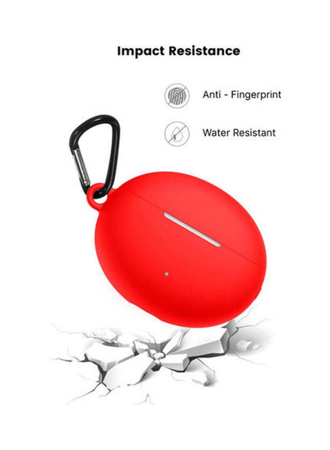 Protective Silicone Case With Carabiner For Huawei FreeBuds 4i Red - v1630917037/N50672874A_3