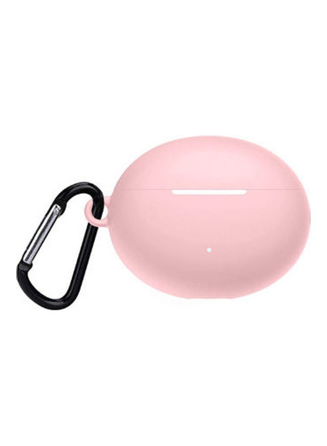 AMTCO Protective Silicone Case With Carabiner For Huawei FreeBuds 4i Pink  - Image 1