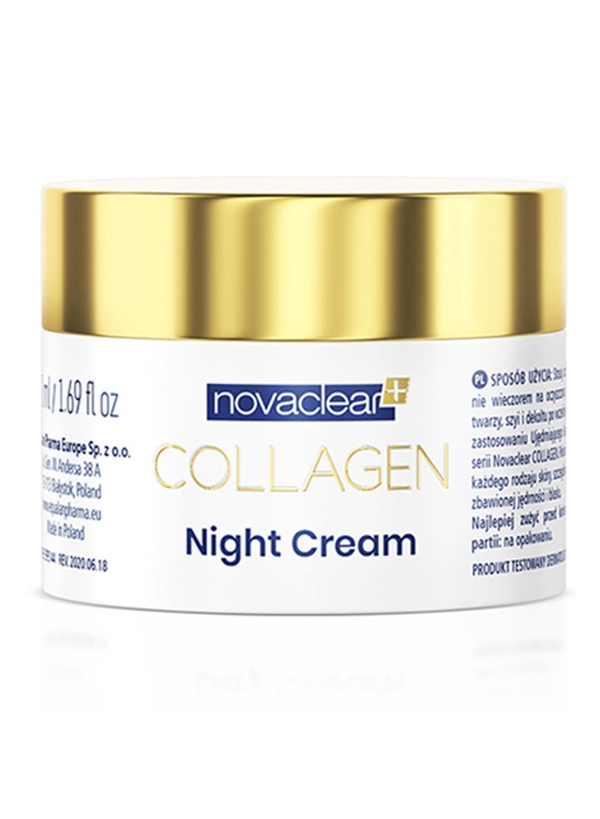 نوفاكلير كريم الكولاجين الليلي أبيض 50ملليلتر - Image 3