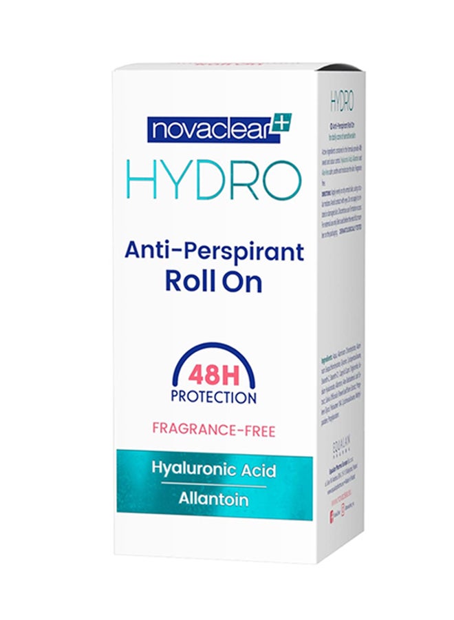 novaclear - Hydro Anti Perspirant Roll On White 50ml - Image 1