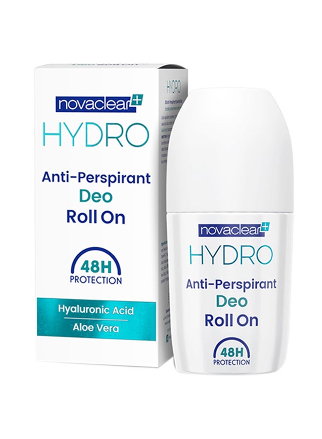 novaclear Hydro Anti Perspirant Deo Roll On White 50ml - Image 1
