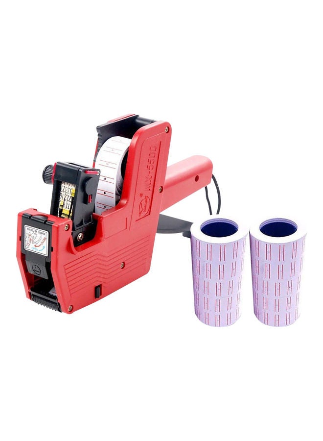 Generic 8-Digit Price Tag Label Date Maker Machine with 2 Labels Red ...