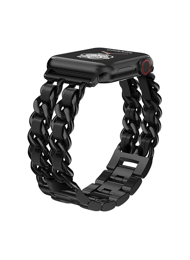 فيت مي سوار من الجلد المعدني لساعة أبل قياس 38/40/41 مم للرجال - Image 2