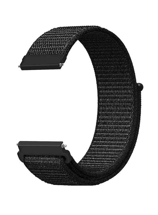 FITME Nylon Loop Replacement  Band For 20mm Watches Black - Image 1