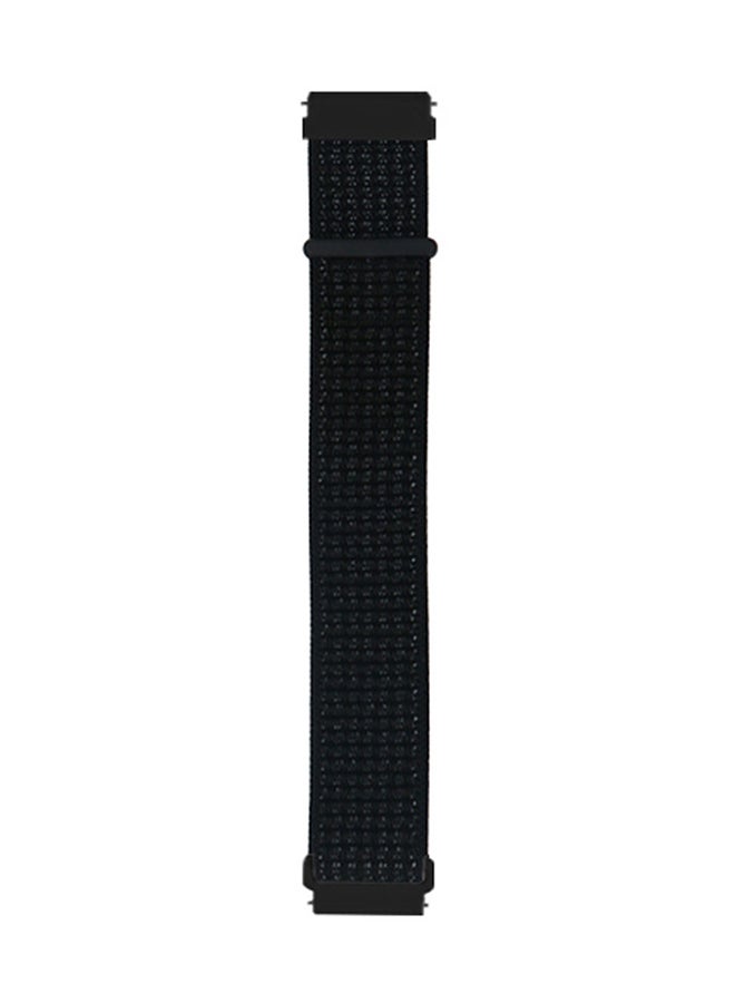 FITME Nylon Loop Replacement  Band For 20mm Watches Black - Image 2