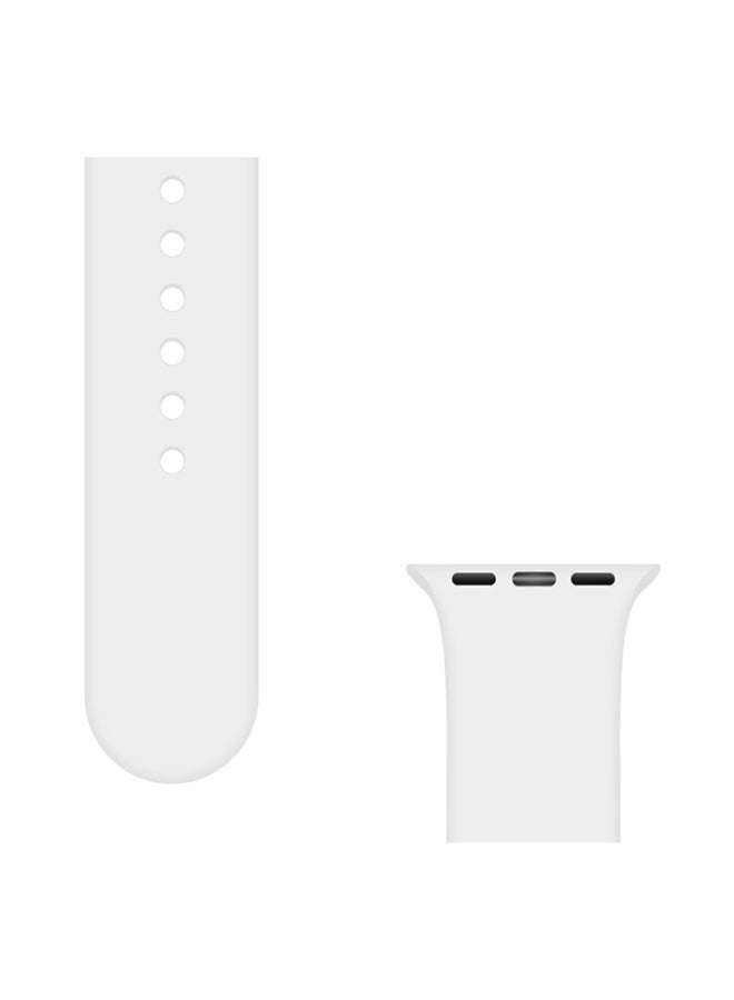 FITME - 2-Piece Silicone band for Apple Watch 42/44/45/49 mm Small/Large White - Image 1