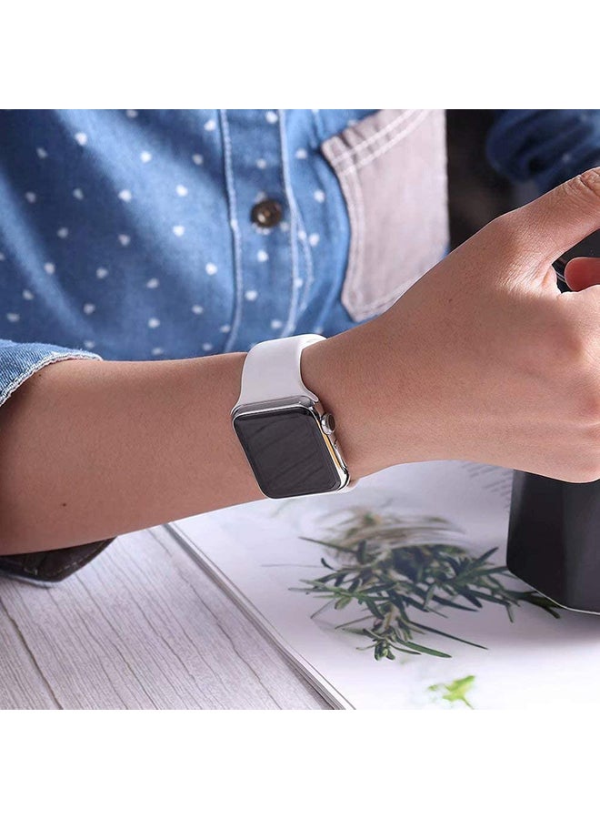 FITME - 2-Piece Silicone band for Apple Watch 38/40/41mm Small/Large White - Image 1