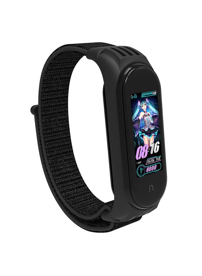 FITME Nylon Replacement Band For Xiaomi Mi Band 5/6 Dark Black - Image 2