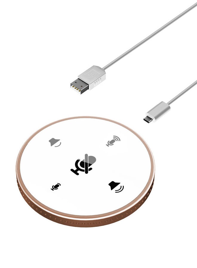 Desktop USB Conferencing Speaker Microphone Gold - Image 1