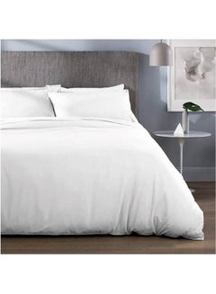 snooze Quilt Cover Fabric Plain White 220x240cm 