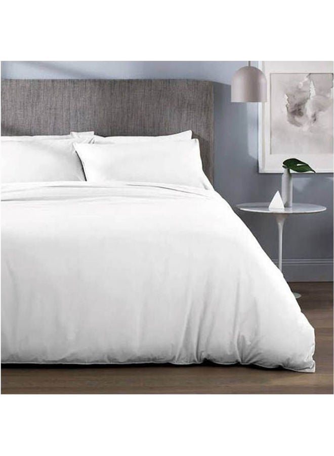 snooze Quilt Cover Fabric Plain White 220x240cm