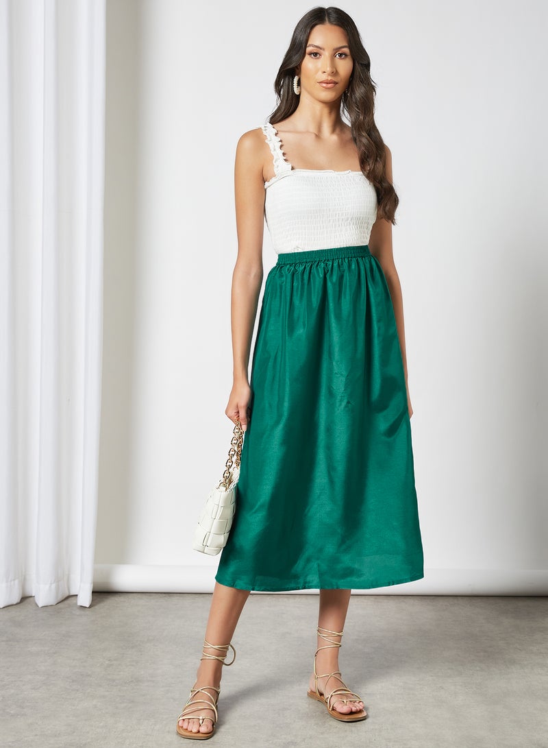 Aila Comfortable Stylish Skirt Sea Green - Image 2
