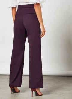 Sivvi x D'Atelier Wide Leg Trousers Wine Red  - Image 2