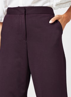 Sivvi x D'Atelier Wide Leg Trousers Wine Red  - Image 4
