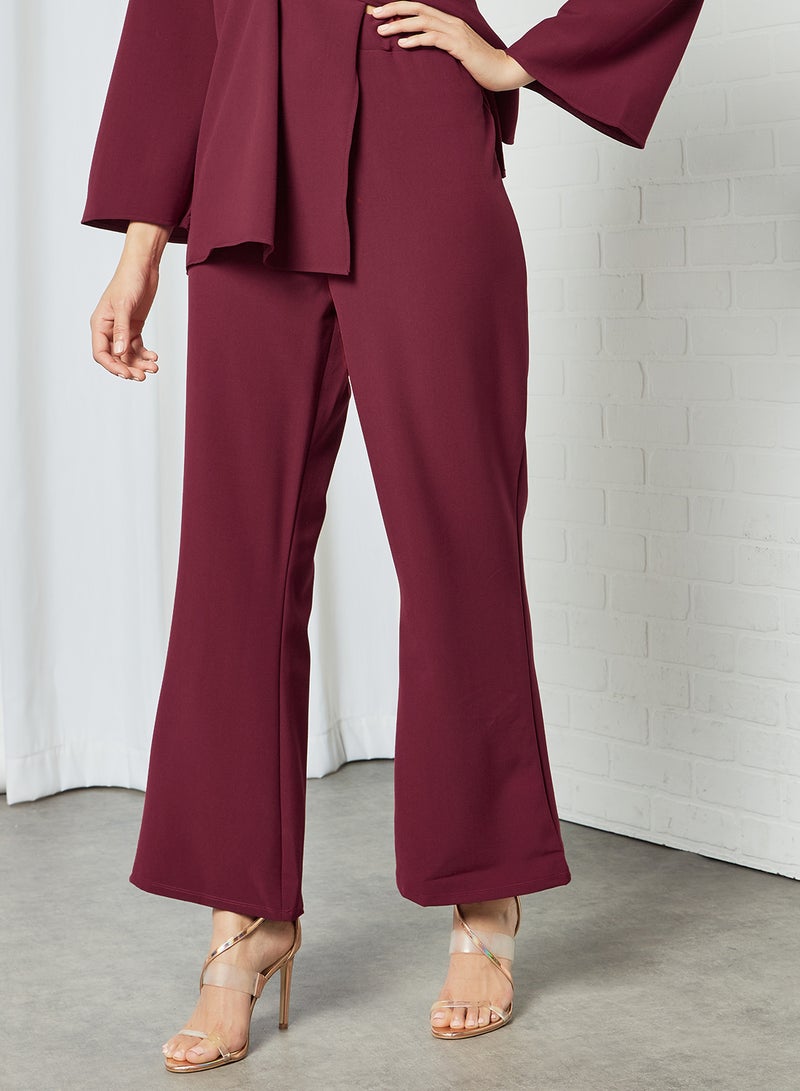 SIVVI for HANIYA V-Neck Top and Pants Set Red  - Image 3