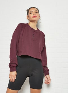 Cropped Sweatshirt Maroon