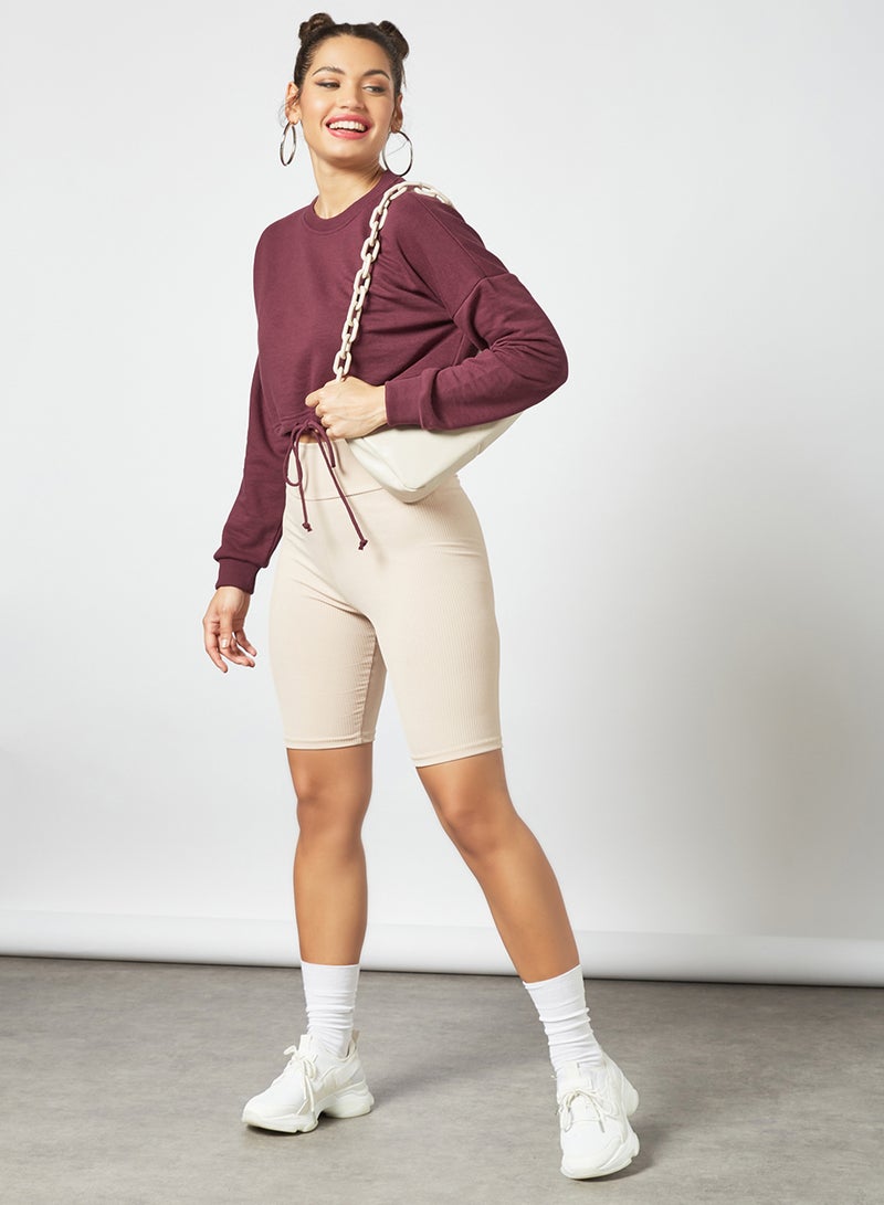 Sivvi x GenM - Cropped Sweatshirt Brown - Image 1