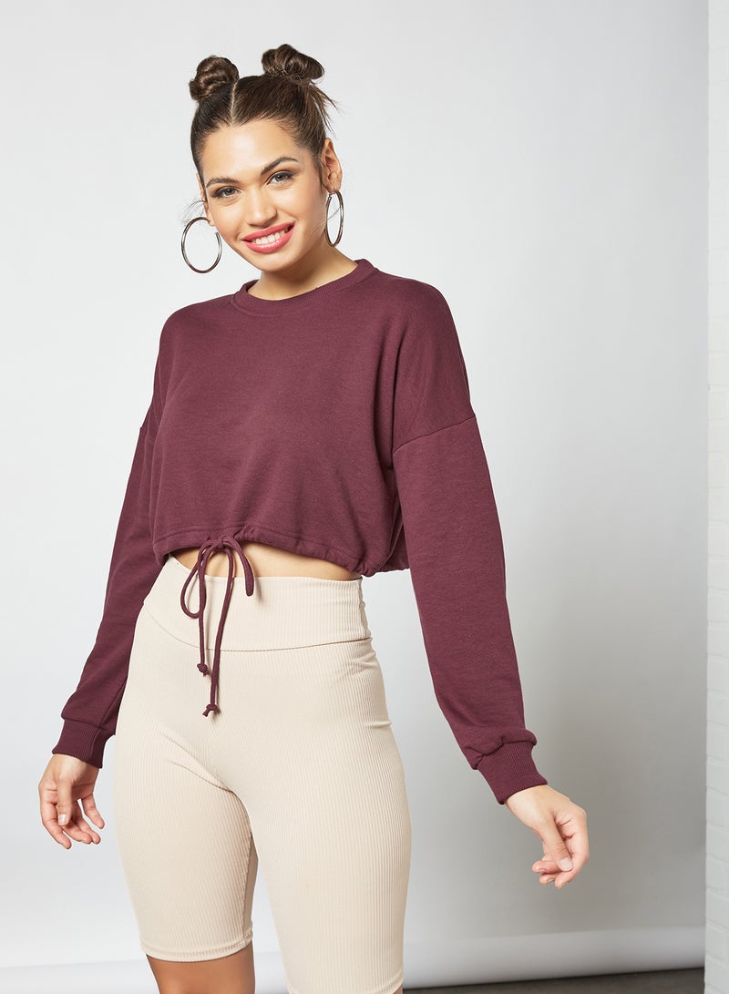 Sivvi x GenM - Cropped Sweatshirt Brown - Image 1