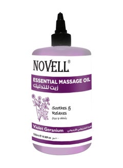 NOVELL Violet Geranium Organic Massage Oil Purple 500ml  - Image 1