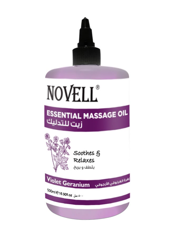 نوفل زيت التدليك العضوي بزهرة إبرة الراعي أرجواني 500ملليلتر - Image 1