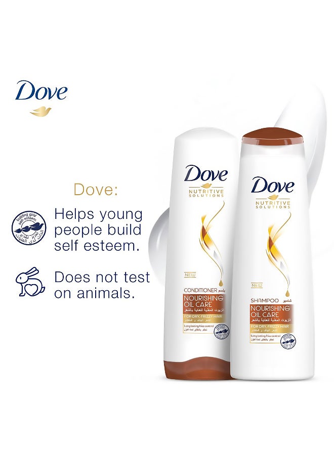 Dove - Nourishing Oil Care Shampoo For Frizzy And Dry Hair 200ml - Image 1