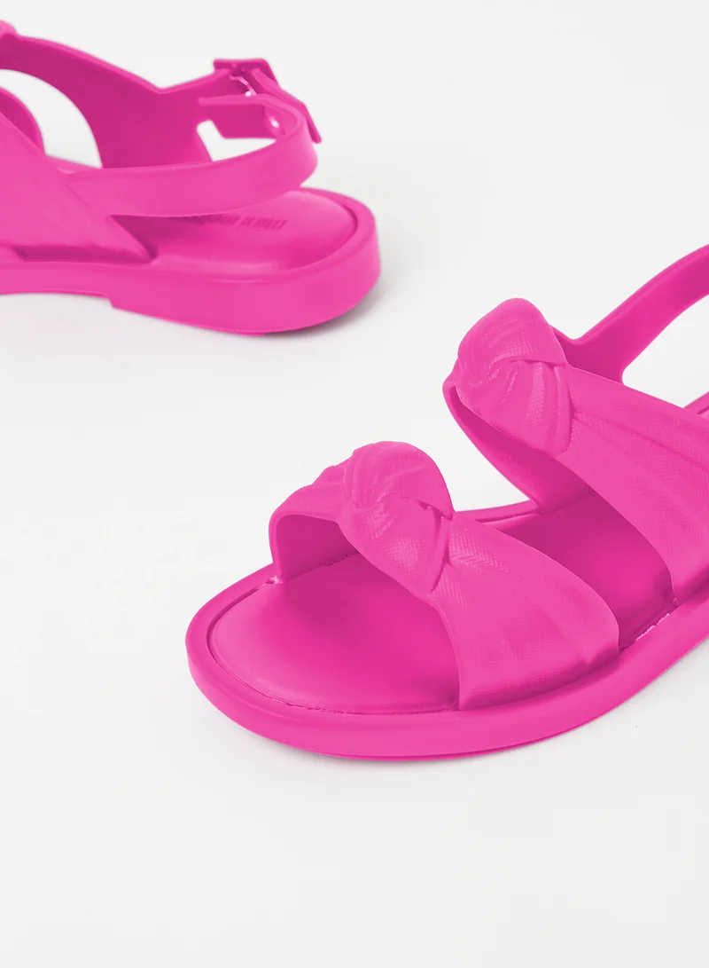 ميني ميليسا صندل مزين بعقدة للأطفال. Pink