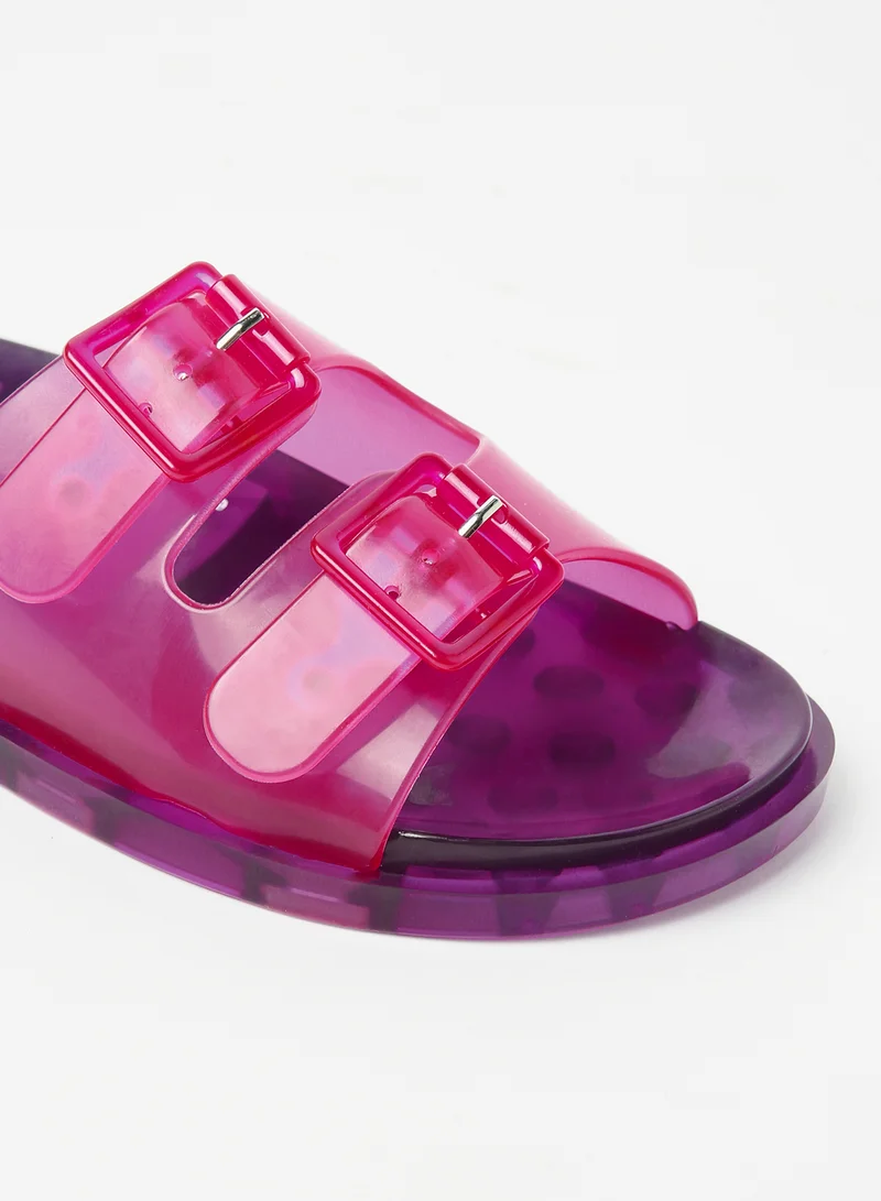 Mini Melissa Kids Buckle Detailed Sandals Pink