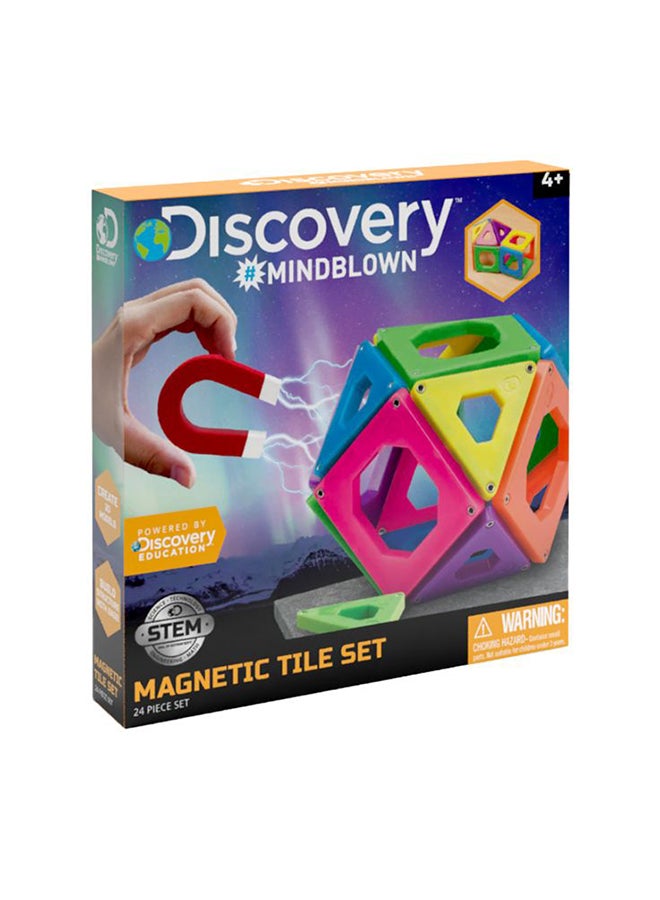 Discovery Toy Magnetic Tiles 24PCS ‎22.86 x 22.86 x 7.11cm - Image 1