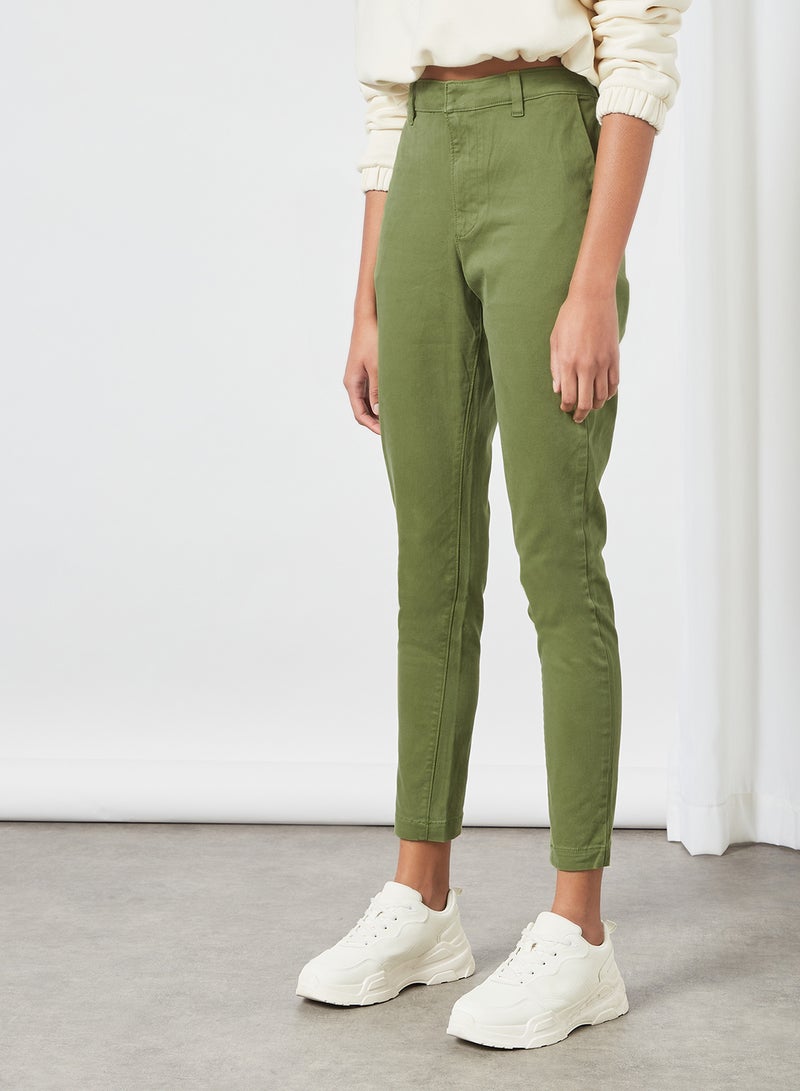 Sivvi x GenM High Waist Skinny Pants Green - Image 1