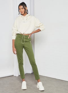 Sivvi x GenM High Waist Skinny Pants Green  - Image 2