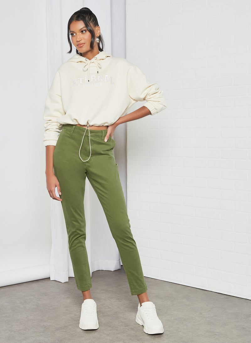 Sivvi x GenM High Waist Skinny Pants Green - Image 2