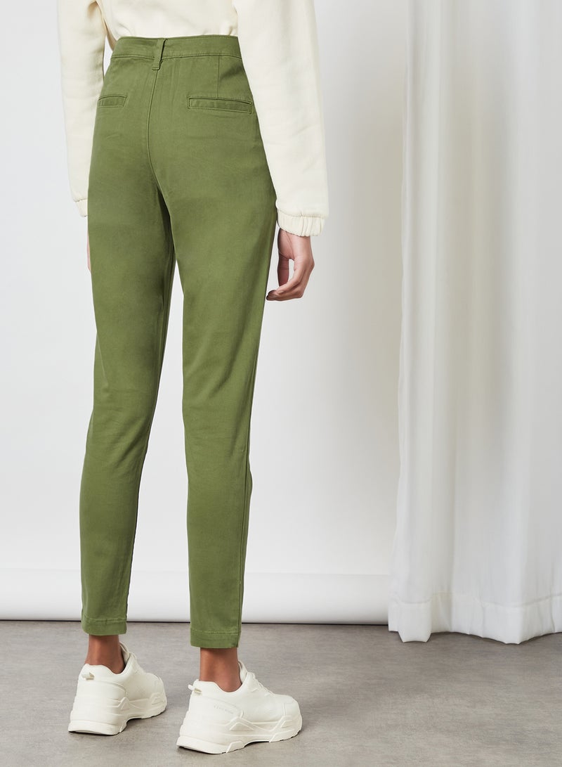 Sivvi x GenM High Waist Skinny Pants Green - Image 3