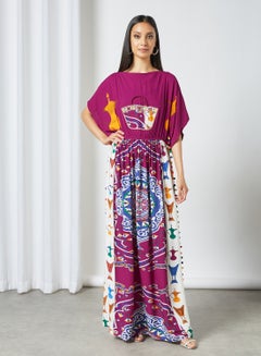 Lace Embellished Jalabiya Multicolour