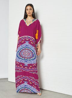 Lace Embellished Jalabiya Multicolour