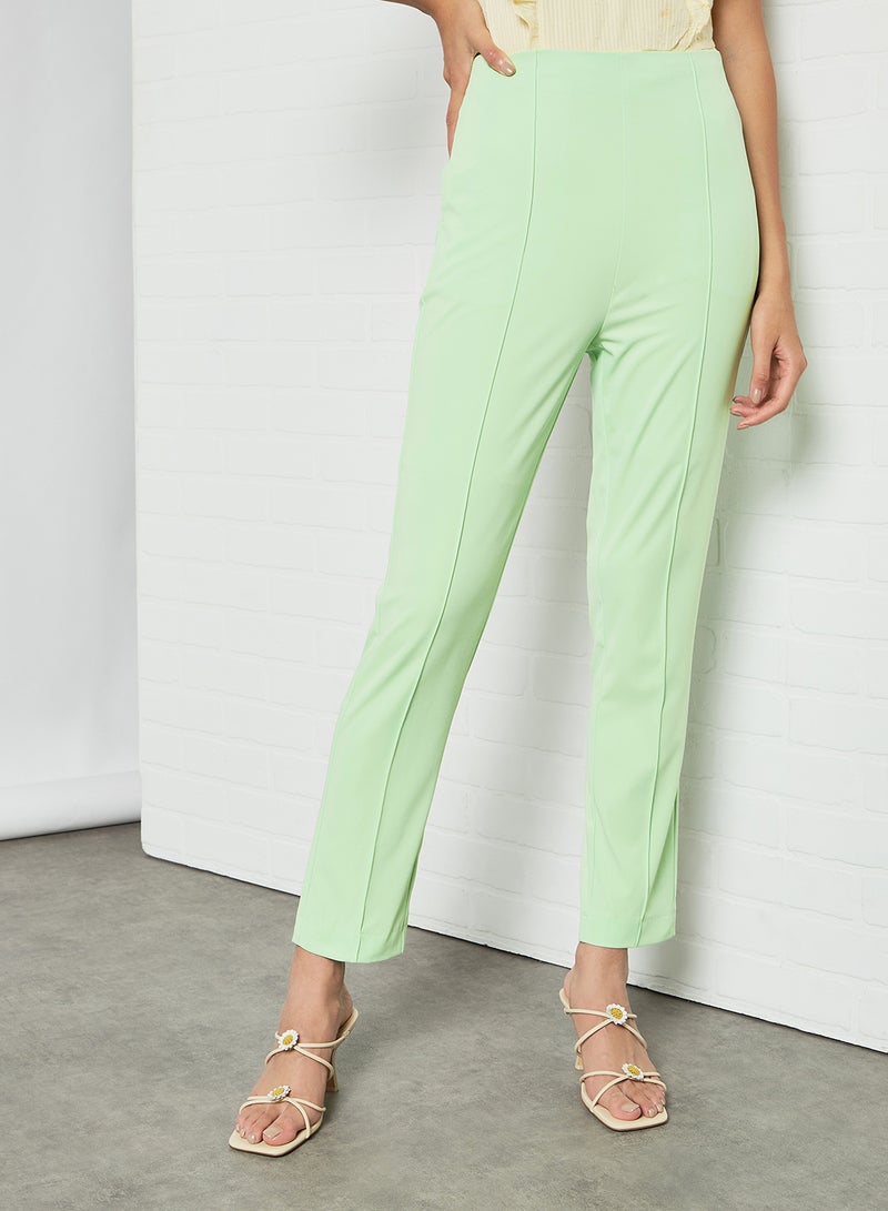 Pimkie - Pleat Detail Pants Green - Image 1