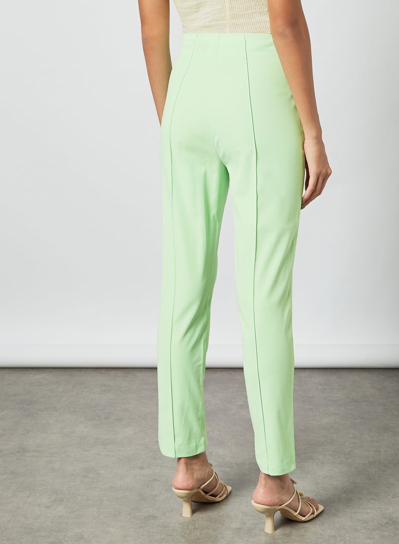 Pimkie - Pleat Detail Pants Green - Image 1