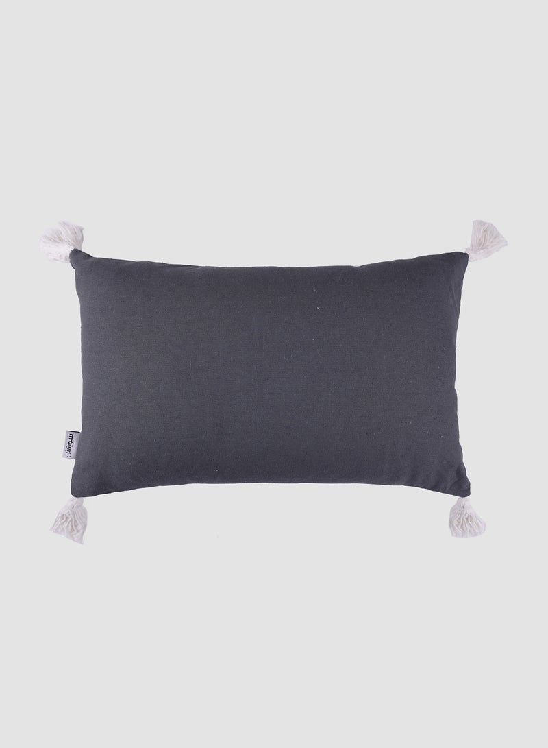 Switch Tribal Boho Woven Tufted Cushion, Unique Luxury Quality Decor Items for the Perfect Stylish Home Dark Grey  - Image 2