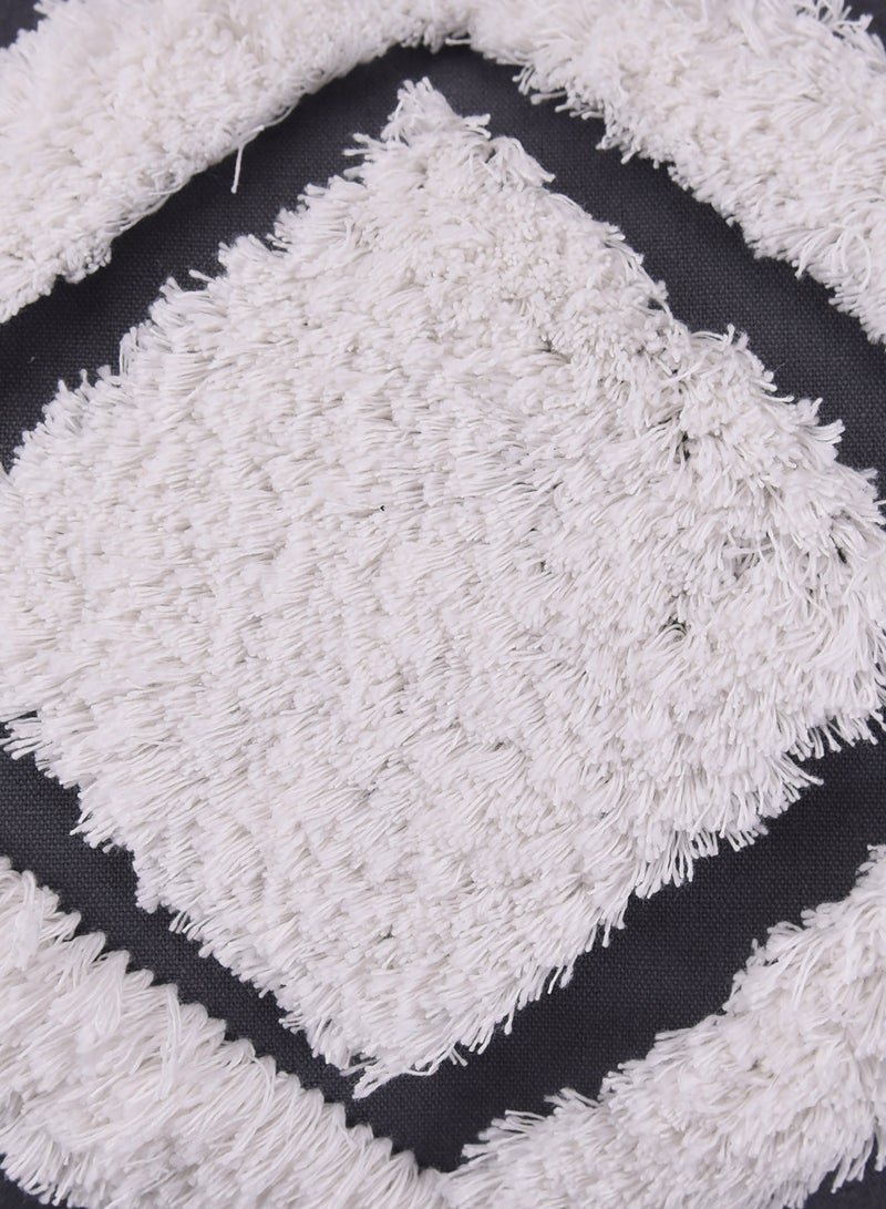 Switch Tribal Boho Woven Tufted Cushion, Unique Luxury Quality Decor Items for the Perfect Stylish Home Dark Grey  - Image 4
