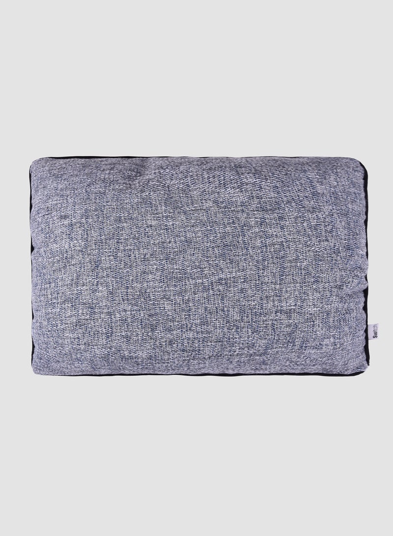 Switch Woven Faux linen Cushion, Unique Luxury Quality Decor Items for the Perfect Stylish Home Jet Black  - Image 1